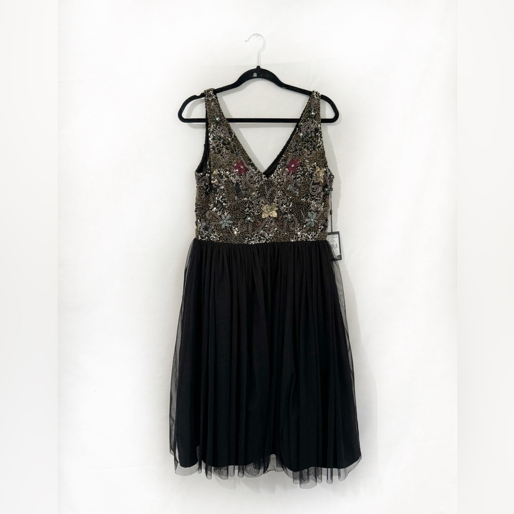 Adrianna Papell Short Sleeveless Cocktail Party Dress Size 12 - Picture 3 of 10